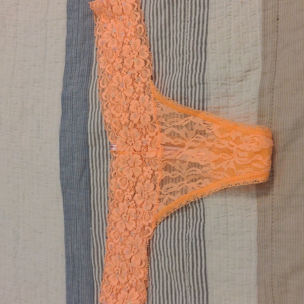 Pink Victoria's Secret Lace Thong